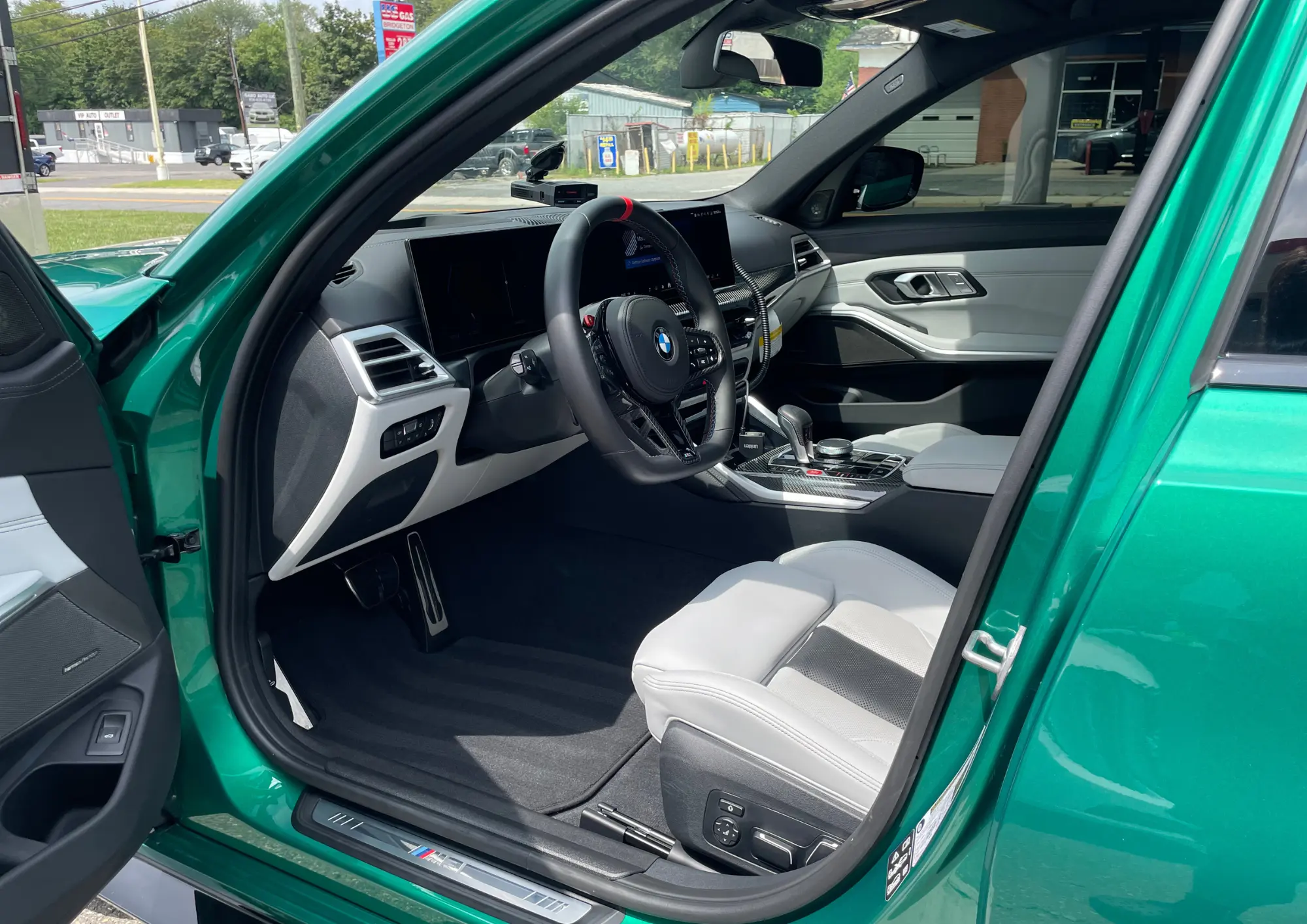 Green BMW — Interior Detail